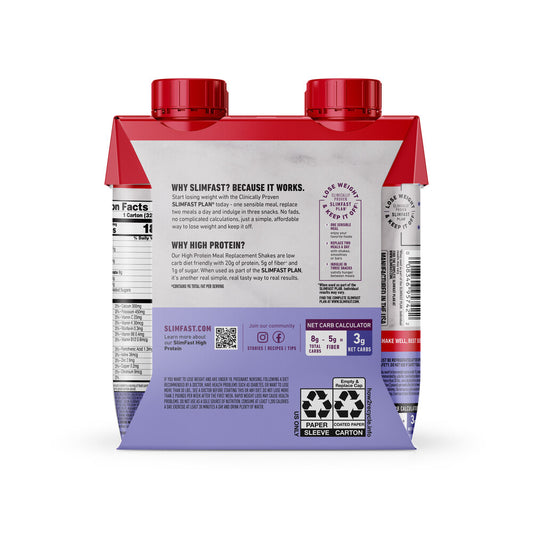 SlimFast Coffee House Rich Chocolate Ready-to-Drink Meal Replacement Shakes, 4-Pack