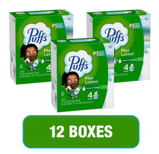 Premium Plus Lotion Facial Tissues – 3 Cube Boxes