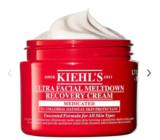 “Kiehl’s Ultra Facial Meltdown Recovery Medicated Cream – Soothing Hydration with Colloidal Oatmeal”