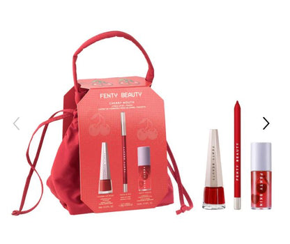 Cherry Mouth 3-Piece Lip Set with Luxe Pouch-Fenty Beauty by Rihanna