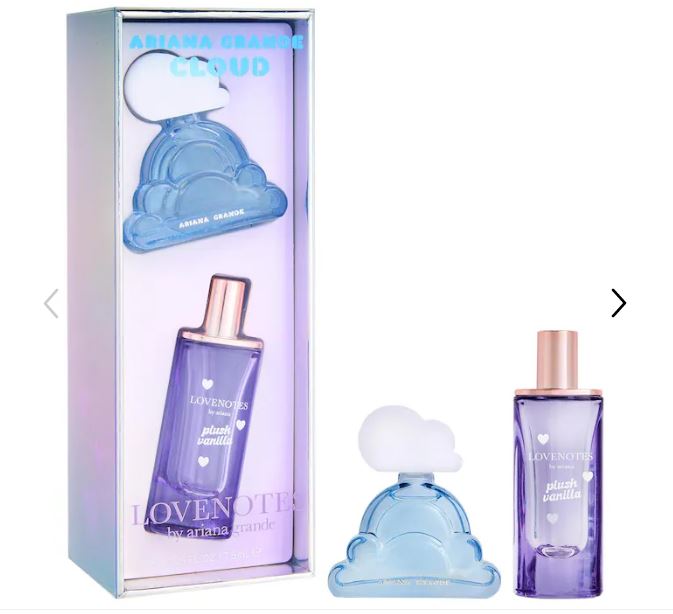 Ariana Grande Mini Perfume Set – Cloud & LOVENOTES Plush Vanilla Travel Size Duo