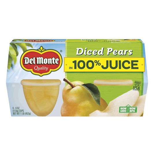Del Monte® Diced Pears in 100% Juice - 4 Count