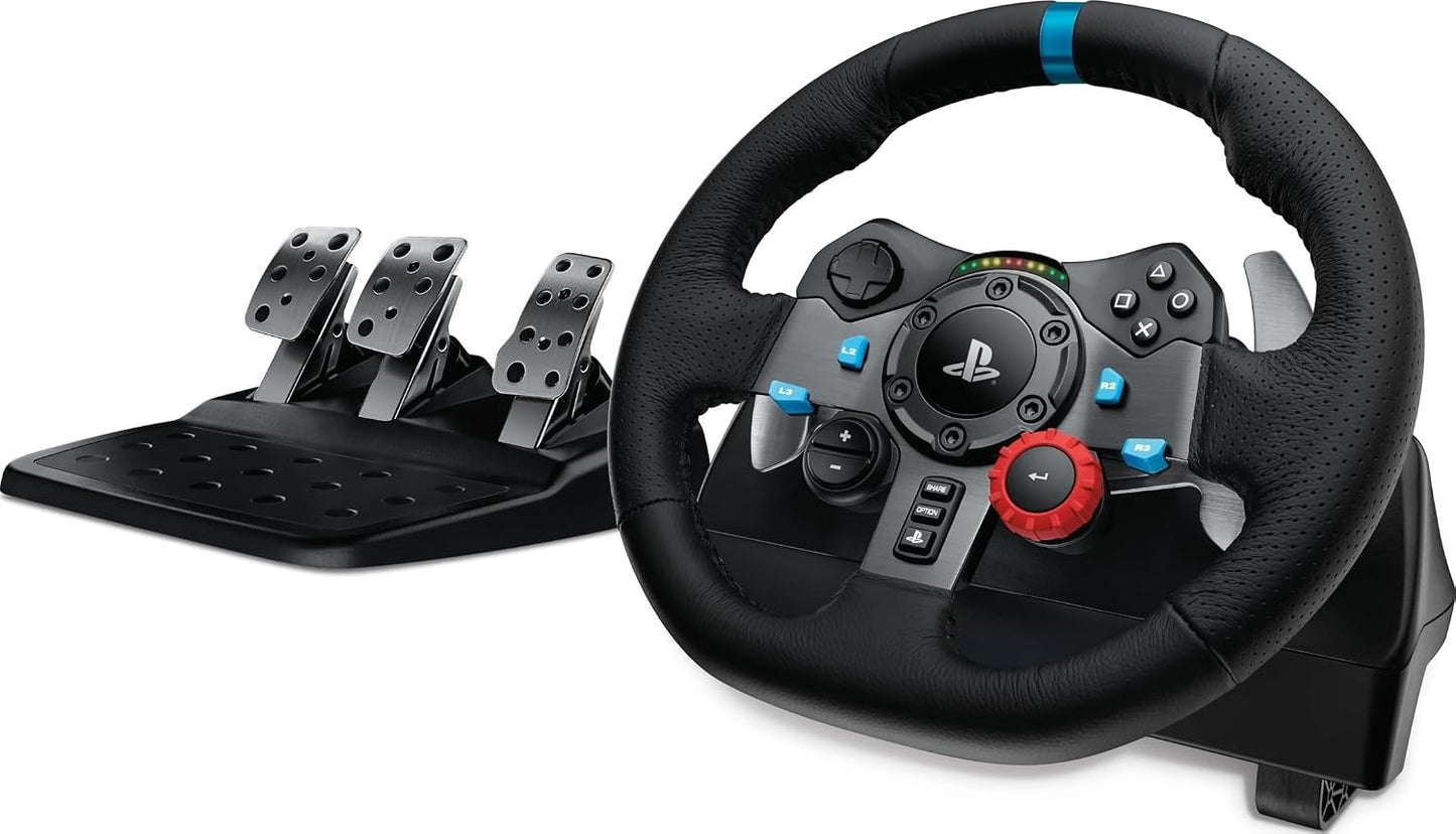 Logitech G29 Racing Wheel & Pedals for PS5, PS4 & PC | Force Feedback, Leather Wheel