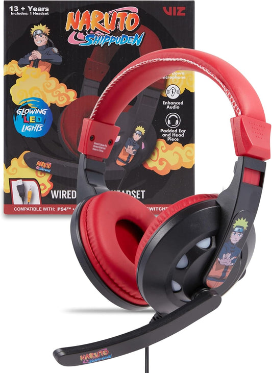 Naruto Wired Gaming Headset with Mic & LED Lights