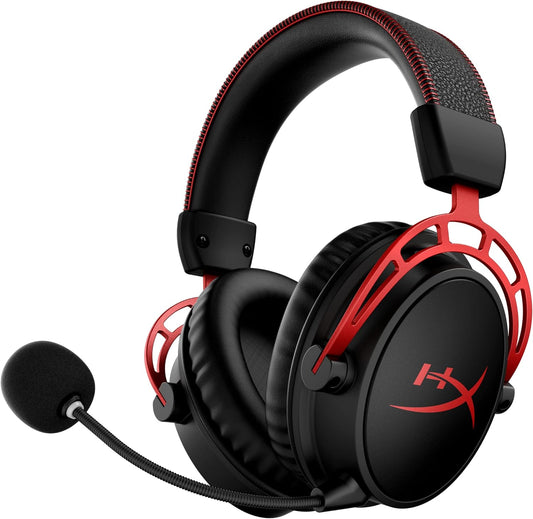 HyperX Cloud Alpha Wireless Gaming Headset – 300H Battery, DTS Headphone:X, Red