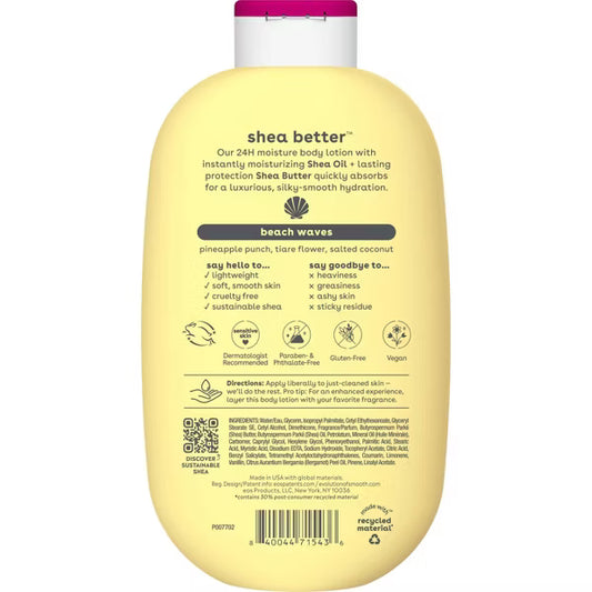 eos Shea Better 24H Hydrating Body Lotion - Beach Waves Fragrance, 16 fl oz