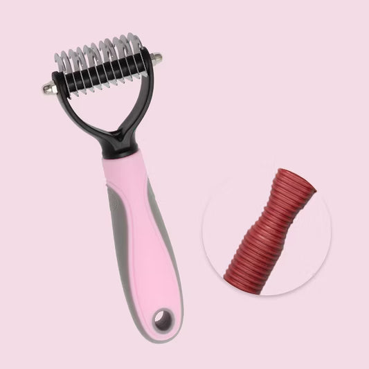 Unique Bargains Pet Grooming Brush - Pink, 1 Pc