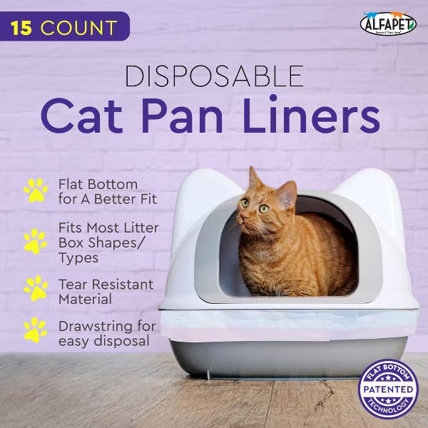 Alfapet Extra Giant Cat Litter Box Liners - 15 Count