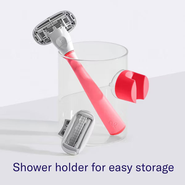 Flamingo Women's Razor Kit - Pink 5-Blade Handle + 2 Replacement Cartridges