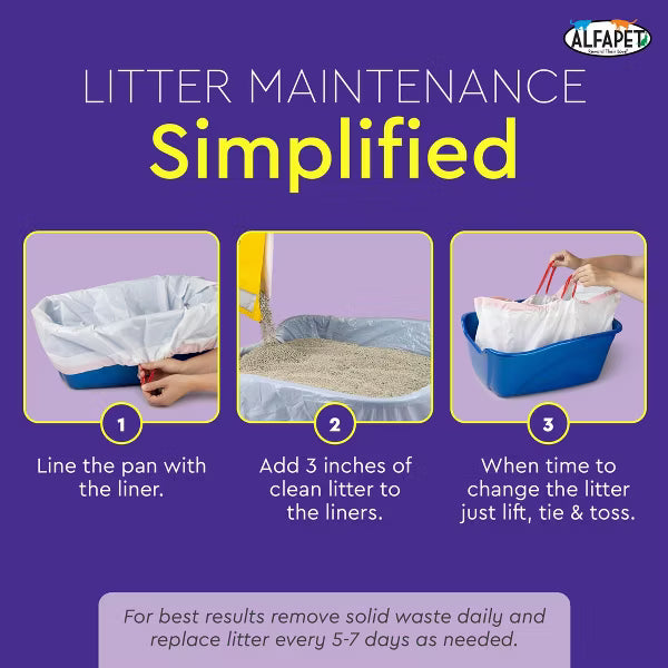 Alfapet Extra Giant Cat Litter Box Liners - 15 Count