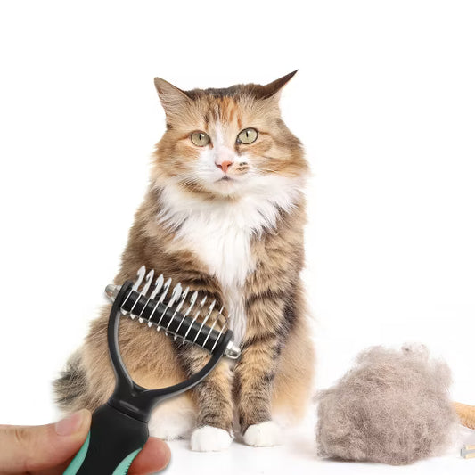 Unique Bargains Stainless Steel Pet Grooming Brush - Green