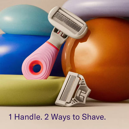 Flamingo Whole Body 5-Blade Travel Razor - Reusable, 4 ct
