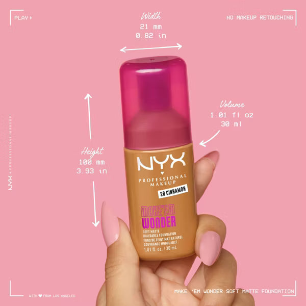 NYX Soft Matte Foundation – Medium 22, 1.01 fl oz-22 Medium