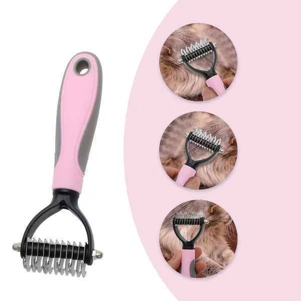 Unique Bargains Pet Grooming Brush - Pink, 1 Pc