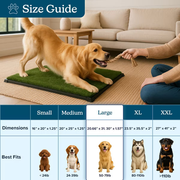 PETMAKER 4-Layer Artificial Grass Puppy Training Pad - 20" x 30"