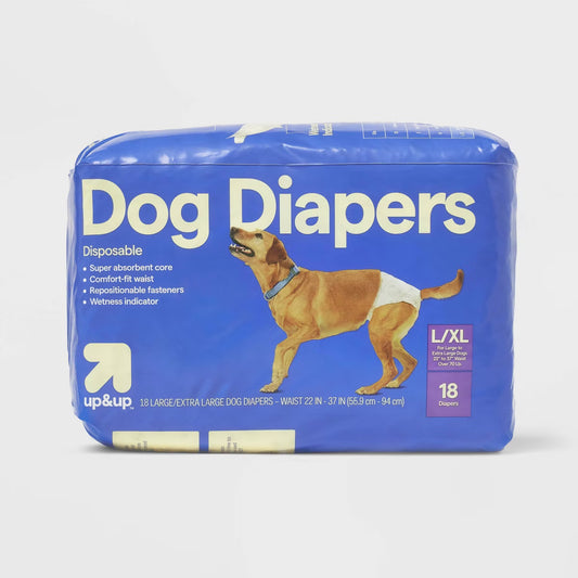 up&up Female Dog Diapers, L/XL, Disposable - 18ct
