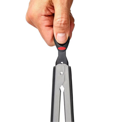 OXO 12-Inch Stainless Steel Tongs with Locking Handle - Silver