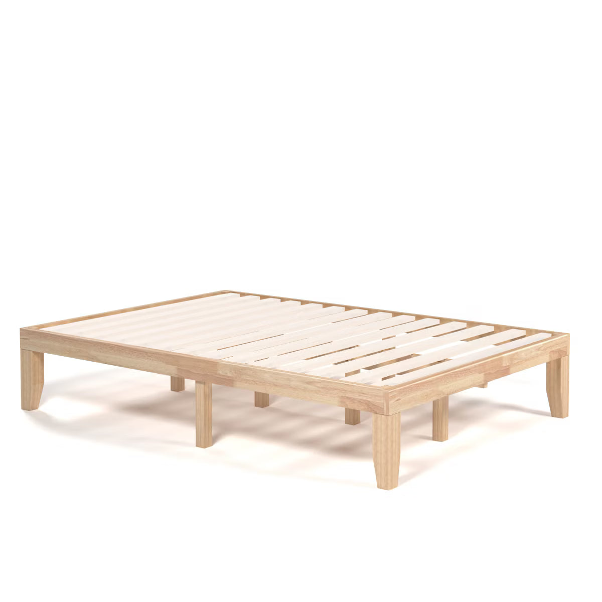 Costway Full Size Wood Platform Bed Frame - Natural
