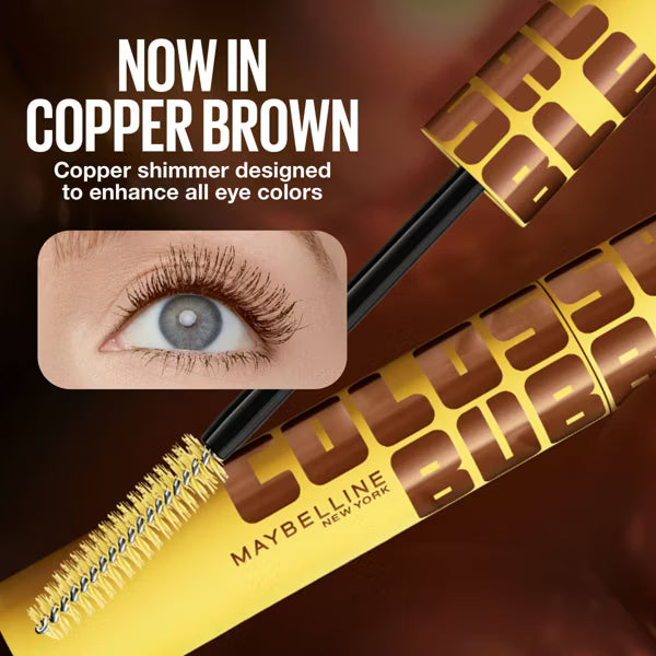 Maybelline Colossal Bubble Washable Mascara – Copper Brown, 0.33 fl oz-Copper Brown
