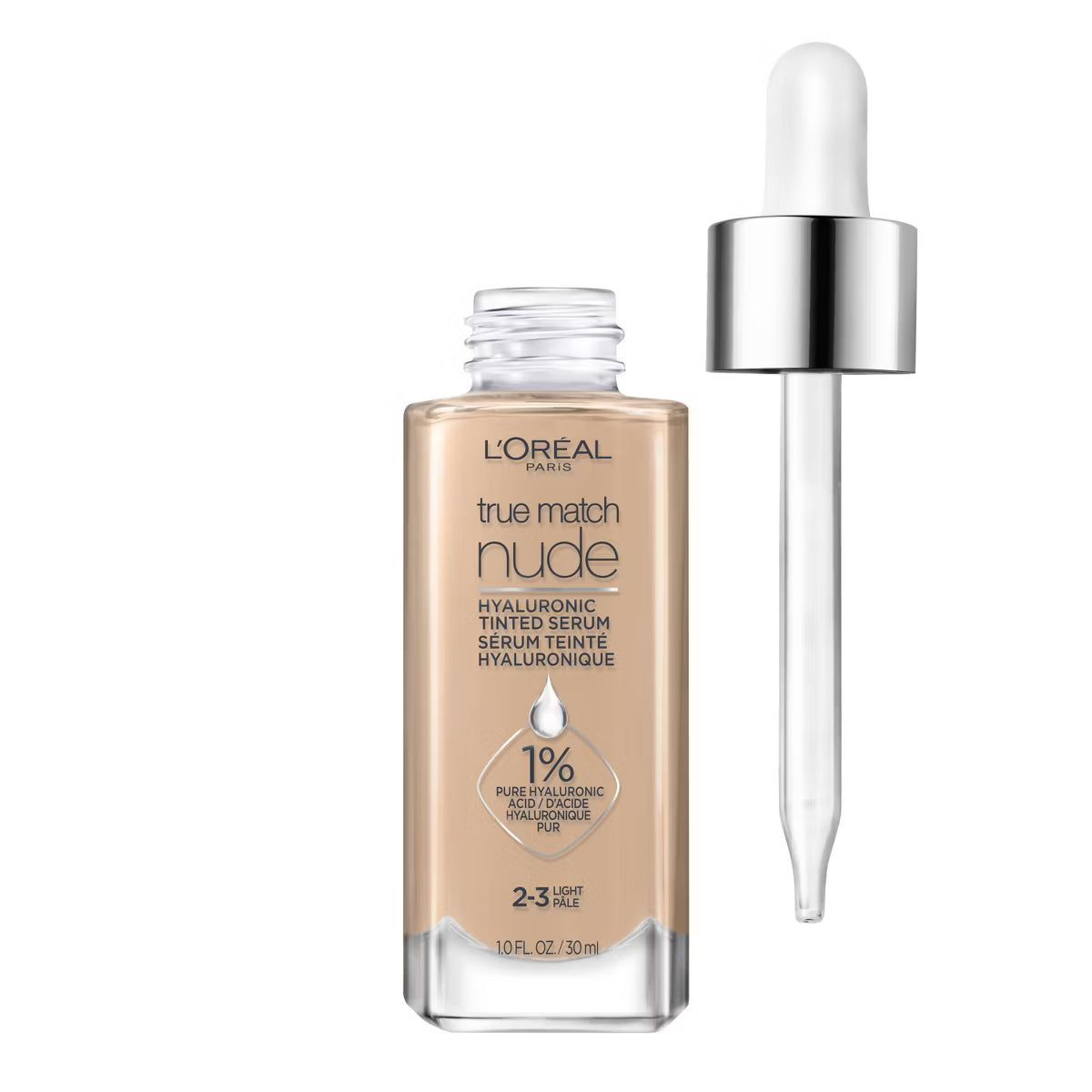L'Oréal Paris True Match Hyaluronic Tinted Serum, 2-3 Light, 1 fl oz