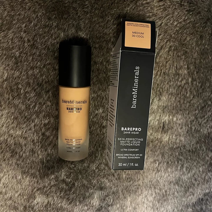 bareMinerals BAREPRO 24HR Liquid Foundation SPF 20, Fair 17 Neutral, 1 oz