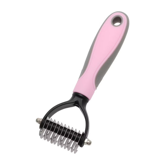 Unique Bargains Pet Grooming Brush - Pink, 1 Pc
