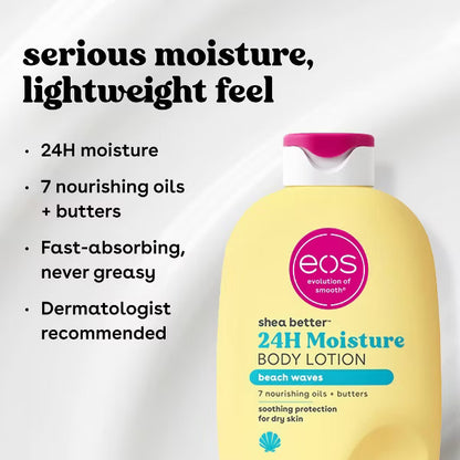 eos Shea Better 24-Hour Moisture Body Lotion - Beach Waves, 16 fl oz