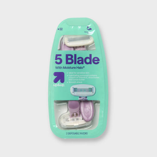 up&up™ 5-Blade Women's Disposable Razors - 2 ct