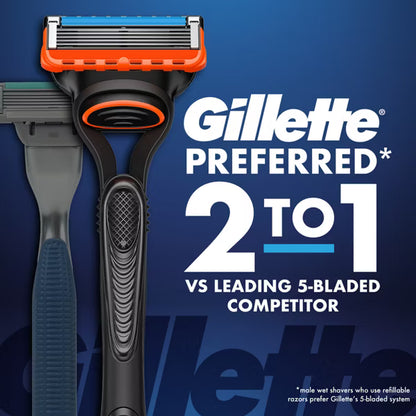 Gillette Fusion5 Men's Reusable Razor - Handle with 5 Blade Refills