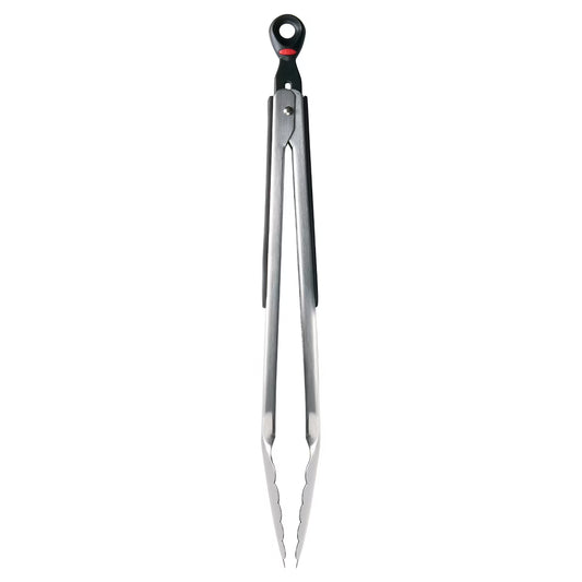 OXO 12-Inch Stainless Steel Tongs with Locking Handle - Silver