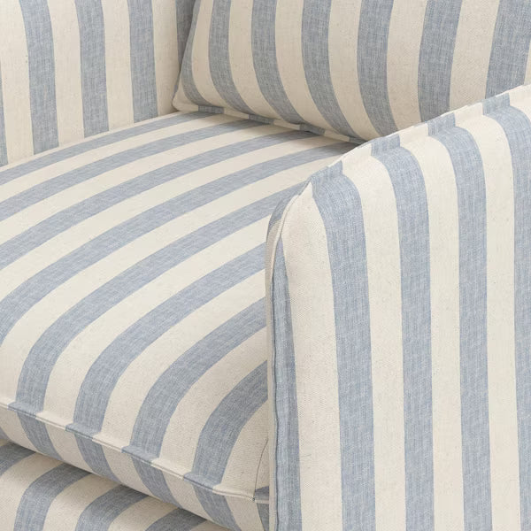 Threshold™ Berea Slouchy Accent Chair with French Seams, Upholstered, Malcolm Stripe Blue