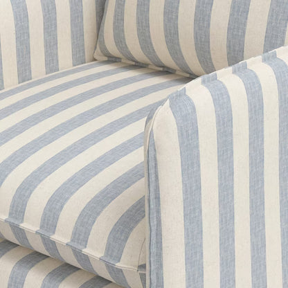 Threshold™ Berea Slouchy Accent Chair with French Seams, Upholstered, Malcolm Stripe Blue