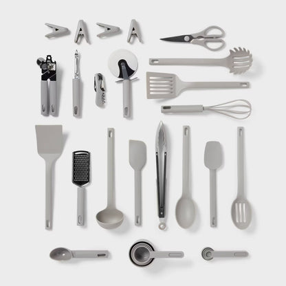 Room Essentials™ Kitchen Utensil Set, 30 Pieces - Gray