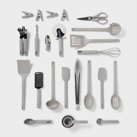 Room Essentials™ Kitchen Utensil Set, 30 Pieces - Gray