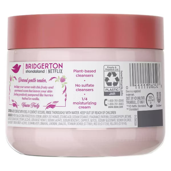 Dove Beauty Bridgerton Body Scrub - Raspberry Rendezvous, 15 oz