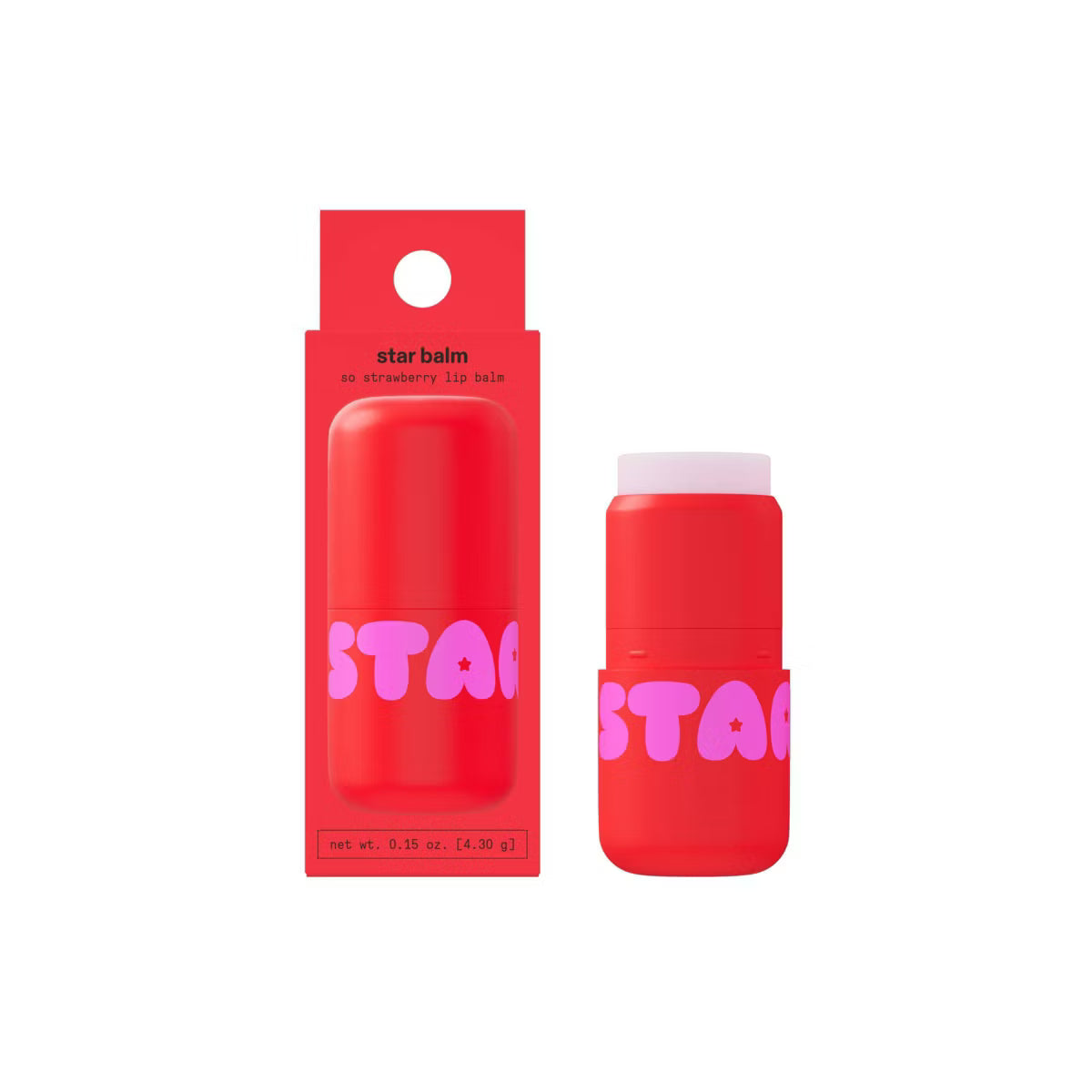 Starface So Strawberry Lip Balm - Daily Hydrating Lip Treatment, 0.15 oz