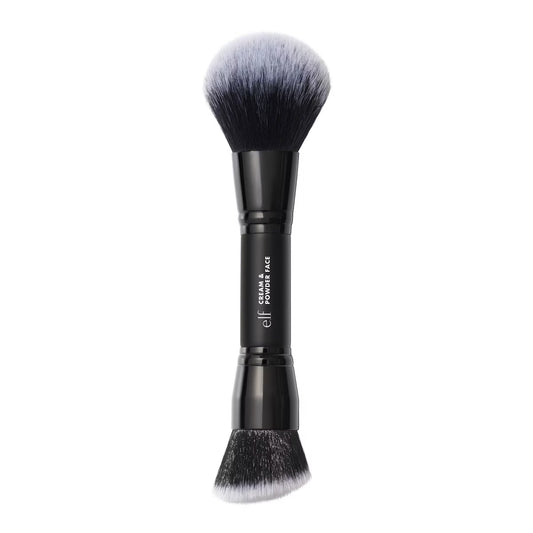 e.l.f. Cream & Powder Face Brush, Vegan Makeup Brush for Liquid, Cream & Powder Cosmetics