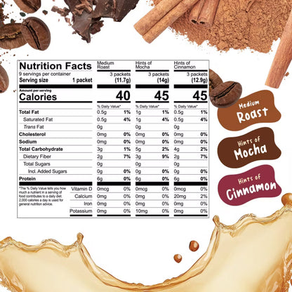 FlavCity Functional Instant Coffee Variety Pack - Medium Roast, 9ct