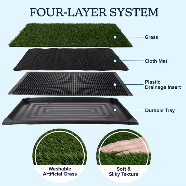 PETMAKER 4-Layer Artificial Grass Puppy Training Pad - 20" x 30"