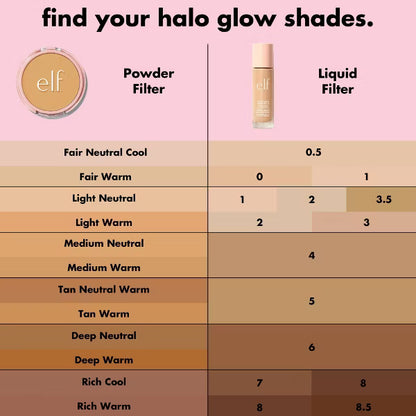 e.l.f. Halo Glow Powder Filter Foundation, Shade Rich Cool, 0.35 oz