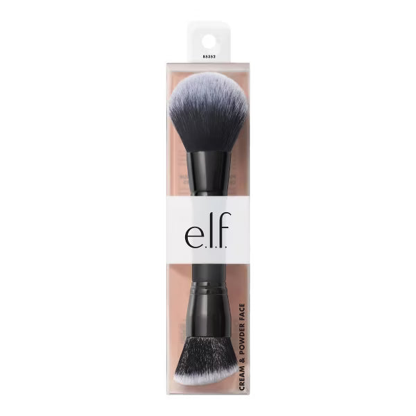 e.l.f. Cream & Powder Face Brush, Vegan Makeup Brush for Liquid, Cream & Powder Cosmetics
