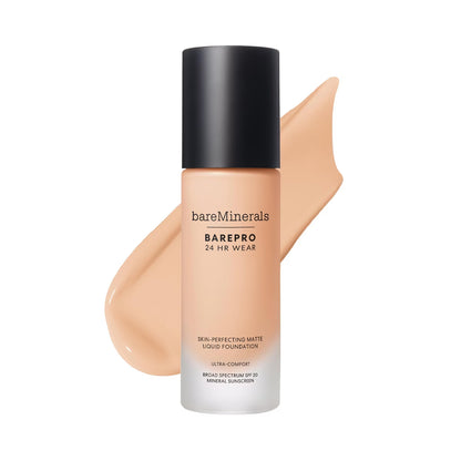 bareMinerals BAREPRO 24HR Liquid Foundation SPF 20, Fair 17 Neutral, 1 oz