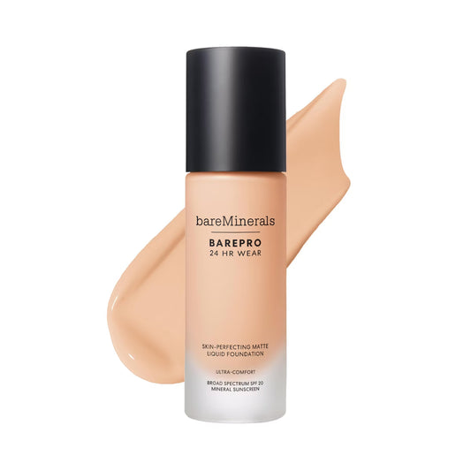 bareMinerals BAREPRO 24HR Liquid Foundation SPF 20, Fair 17 Neutral, 1 oz