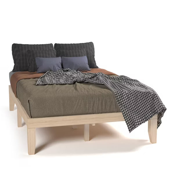 Costway Full Size Wood Platform Bed Frame - Natural
