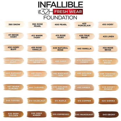 L'Oréal Paris Infallible 32HR Fresh Wear Liquid Foundation with SPF 25-510 Hazelnut