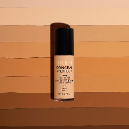 Milani Conceal + Perfect 2-in-1 Foundation + Concealer, 01 Creamy Vanilla, 1 fl oz