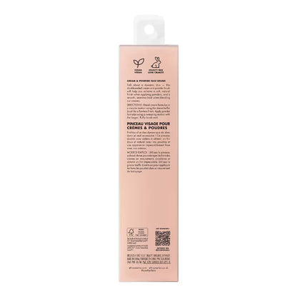 e.l.f. Cream & Powder Face Brush, Vegan Makeup Brush for Liquid, Cream & Powder Cosmetics