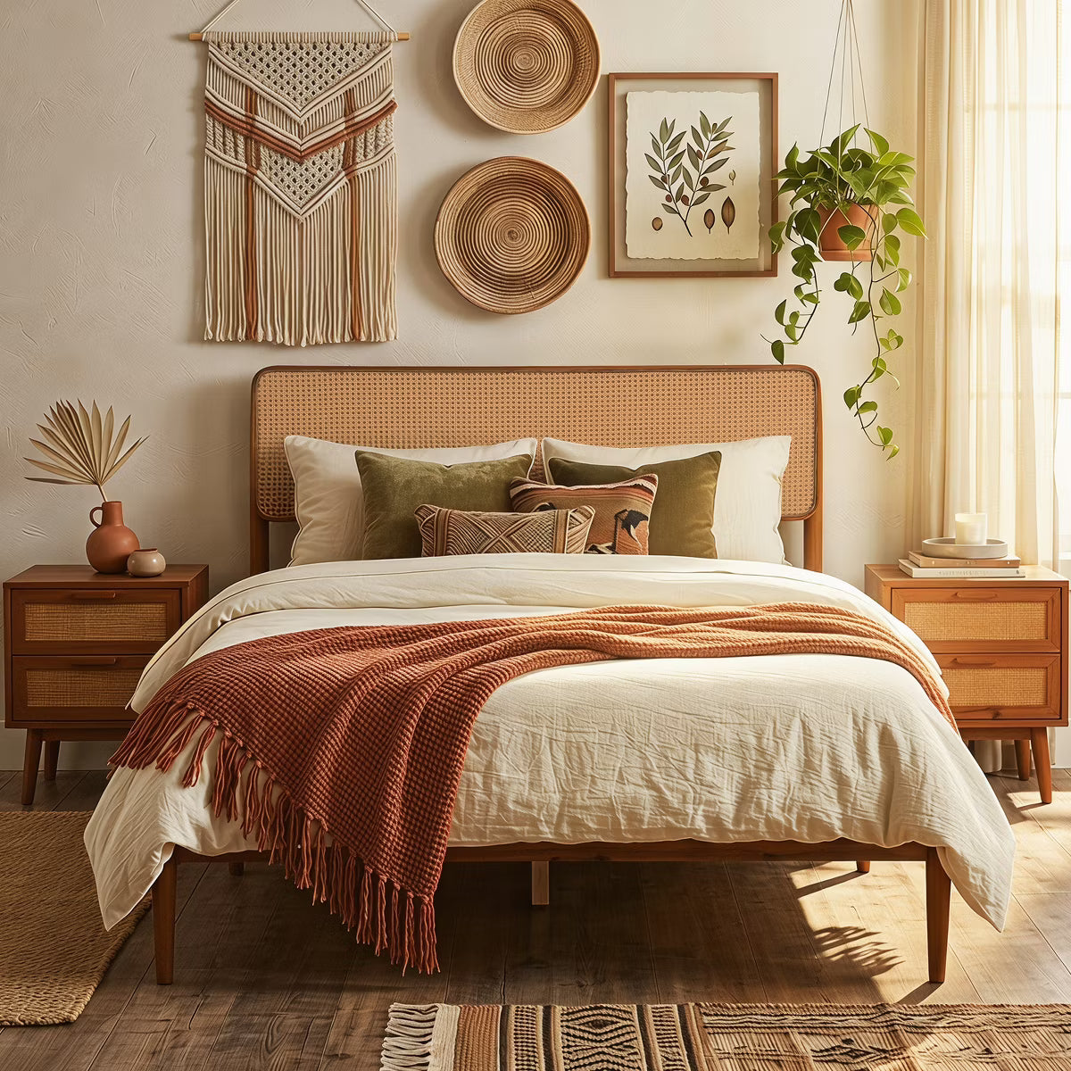 Costway Full Size Wood Platform Bed Frame - Brown