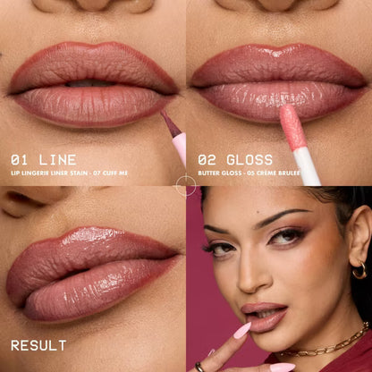 NYX Lip Lingerie Longwear Lip Liner Stain – Cuff Me, 0.03 fl oz-07 Cuff Me