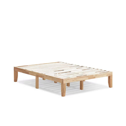 Costway Full Size Wood Platform Bed Frame - Natural